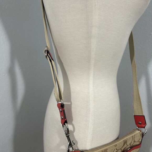 Coach‎ Crossbody Purse Legacy Sutton Signature Monogram Logo Swing Bag - Picture 4 of 13